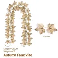 Lifelike artificial autumn maple leaf vine garland for Harvest and Halloween home decor - Maple Vines - 230