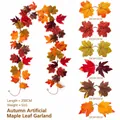 Autumn artificial maple leaf garland for harvest festival home decor 200cm - Maple Vine - 221