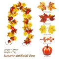 Artificial autumn maple leaf garland for Thanksgiving and Halloween home decor - Maple Vine - 237-4