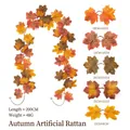 Realistic autumn maple leaf garland variant with 200cm length and various leaf sizes - Maple Vine - 253-2