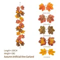 Artificial autumn maple leaf vine garland for Halloween and Thanksgiving home decoration - Maple Vines - 253-4