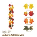 Autumn artificial maple leaf vine garland for harvest festival and Halloween home decor - Maple Vine - 255 - 4