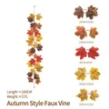 Autumn artificial maple leaf garland vine, 100cm length, for festive seasonal home decor. - Maple Vines - 256-4