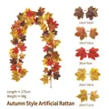 Autumn artificial maple leaf garland for home decor, 175cm length, variety of colors - Maple Vine - 256-1