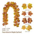 175cm artificial maple leaf garland for autumn home and harvest festival decor - Maple Vine - 260 - 1