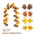 200cm Autumn artificial maple leaf garland for Thanksgiving and Halloween home decor - Maple Vines - 261-3