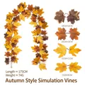 Autumn artificial maple leaf vine garland with length 175cm for seasonal home decor - Maple Vine - 261-1