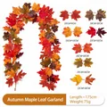 Vibrant artificial autumn maple leaf garland, 175cm long, perfect for festive home decor. - Maple Vine - 271-1