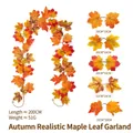 Artificial autumn maple leaf garland 200cm length for harvest home decoration - Maple Vine - 259-2