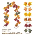 Autumn artificial maple leaf garland with 200cm length for seasonal home decoration - Maple Vines - 257-3