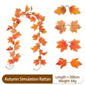 Simulation autumn maple leaf garland 200cm length for harvest festival home decoration - Maple Vines - 272-3