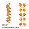 Realistic autumn artificial maple leaf vine garland for 100cm harvest festival decor. - Maple Vines - 259-4