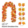 Autumn artificial maple leaf garland vine for home harvest festival decoration 175cm - Maple Vine - 259-1
