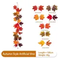 Artificial autumn maple leaf vine garland 100cm for harvest and Halloween decor - Maple Vines - 271-4