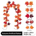 200cm artificial autumn maple leaf garland for harvest festival and home decoration - Maple Vine - 273-2