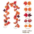 Autumn artificial maple leaf garland 200cm length for fall festival home wall decor - Maple Vines - 273-3