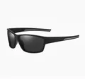Vue détaillée de lunettes de soleil de sport polarisées noir mat pour activités de plein air - Monture Noire Verres Gris (3081) / Lentille Polarisée