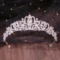 Detailed close-up of elegant bridal crystal tiara with shimmering rhinestones for weddings. - Classic 99 Crystal Princess (05) / Silver