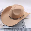 Detailed view of a khaki Western cowboy hat featuring an elegant rhinestone hatband. - Four Row Rhinestone Decor / Light Beige