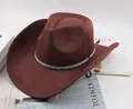 Detailed view of brown suede western cowboy hat with rhinestone band - Four Row Rhinestone Decor / Coffee