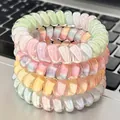 Lot de chouchous spirales colorés en dégradé, haute élasticité avec un style esthétique ins - 9#渐变款式 / 四件套 约 6cm / Dégradé