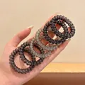 Élastiques à cheveux en spirale gris et transparents à haute élasticité pour femmes - Style 4 / 6个装 约 5.5cm / Gris chiné