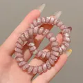 Élastique à cheveux rose en spirale à haute élastique pour la coiffure quotidienne des femmes - 2#粗款 / 约 5cm 2件装 / Imprimé Floral Violet Clair