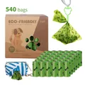 Eco-friendly biodegradable dog poop bag set including 36 rolls, dispenser pouch and clip - 36 Rolls Eco-friendly Thickness 1.5 Silk + New Patterned Small Bag Dispenser + Clip
