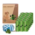 Detail view of 18 rolls biodegradable dog poop bags with dispenser and lavender scent. - 18 Rolls (Eco-friendly Thickness 1.5 Silk) + New Patterned Small Bag Dispenser