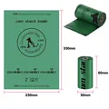 100% Biodegradable dog poop bags 230x330mm green eco-friendly compostable pet waste bags - Fully Biodegradable Patterned (Unscented) / 15 Pcs/Roll (1.5 Micron) / Green