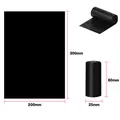 Dimensions of black biodegradable dog poop bags shown as 200mm x 300mm for pet waste - Standard PE (Solid Unscented) / 15 Pcs/Roll (0.8 Micron) / Black