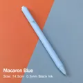 Minimalist macaron blue 0.5mm retractable gel pen with black ink refill for school office - 0.5mm / Macaron Blue