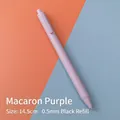 Στυλό gel 0,5mm με μαύρο μελάνι σε μωβ χρώμα macaron για σχολείο και γραφείο - 0.5mm / Μακαρόν Μωβ