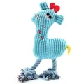 Premium blaues Giraffen-Hundespielzeug aus Cord mit langlebigen Baumwollkauseilen - Blauer Hirsch Stil (duck-qq) / Blauer Hirsch