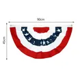 90x45cm US-Flaggen-Thema Halbkreis-Faltenfahne für Außendekoration - Plissee-Fächerflagge 90x45cm