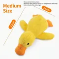 Gelbe Ente Plüsch Quietschspielzeug für Hunde Größe M Maße 32x24cm mit Messanleitung - Quietschende Ente - Mittel / 32cm x 24cm / Gelb