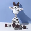 Plüsch-Giraffe Quietschspielzeug für Hunde aus strapazierfähigem Ananas-Vlies zum Kauen - Weiße Ziege / Weiß