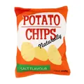 Langlebiges quietschendes Plüsch-Hundespielzeug im Design einer orangefarbenen Chipstüte - Kartoffelchips - Salzgeschmack / Original Orange