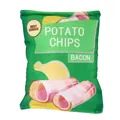 Interaktives Plüsch-Hundespielzeug in Form einer Speck-Kartoffelchiptüte mit Quietscher - Kartoffelchips - Bacongeschmack / Bacon Grün
