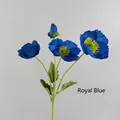 Kunstmatige koningsblauwe IJslandse papaver steel voor huis- en bruiloftdecoratie - Saffierblauw