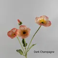 Levensechte diep champagne kunstmatige Ijslandse papaver voor bruiloft en huisdecoratie - Donker champagne