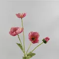 Artificial Iceland poppy in Purple Coral, silk fake flower for home decoration - Purple Coral