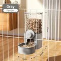 Distributore automatico di cibo grigio appeso per gabbie con altezza di 22 cm - Distributore di Cibo / 1200ml / Grigio