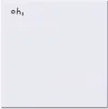 Détail d'un mémo adhésif bleu clair minimaliste avec un design de texte 'oh,' simple - 50 Feuilles/Livre / Lettre OH