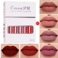 CmaaDu 6-piece liquid matte lipstick set showing multiple wearable shades on lips - Series 01 / 6Pcs/Set / CM18SCC6ZZ-01