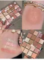 Primer plano de muestras y texturas de paleta de sombras de 20 colores. - 01# Gominola de Primula