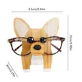 Support à lunettes en bois en forme de chien Corgi avec dimensions 15x8,5x8cm décor - Corgi