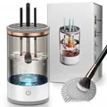 Elektrische make-up kwast reiniger met oplaadbare basis en verpakkingsdoos - 5V Directe Levering / Wit