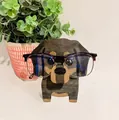 Χειροποίητη ξύλινη βάση γυαλιών σε σχήμα σκύλου με ρουστίκ vintage φινίρισμα - Ντάκσχουντ