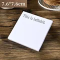 Weiße quadratische Haftnotizen mit 'This is bullshit.' Aufdruck, 7,6x7,6 cm Größe - "This is bullshit" Spruch / 50 Blatt